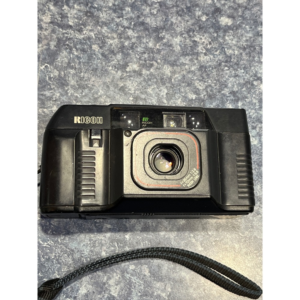 Ricoh TF-500 Automatic 35mm Film Camera Dual Lens 35mm 70mm Black Vintage AF